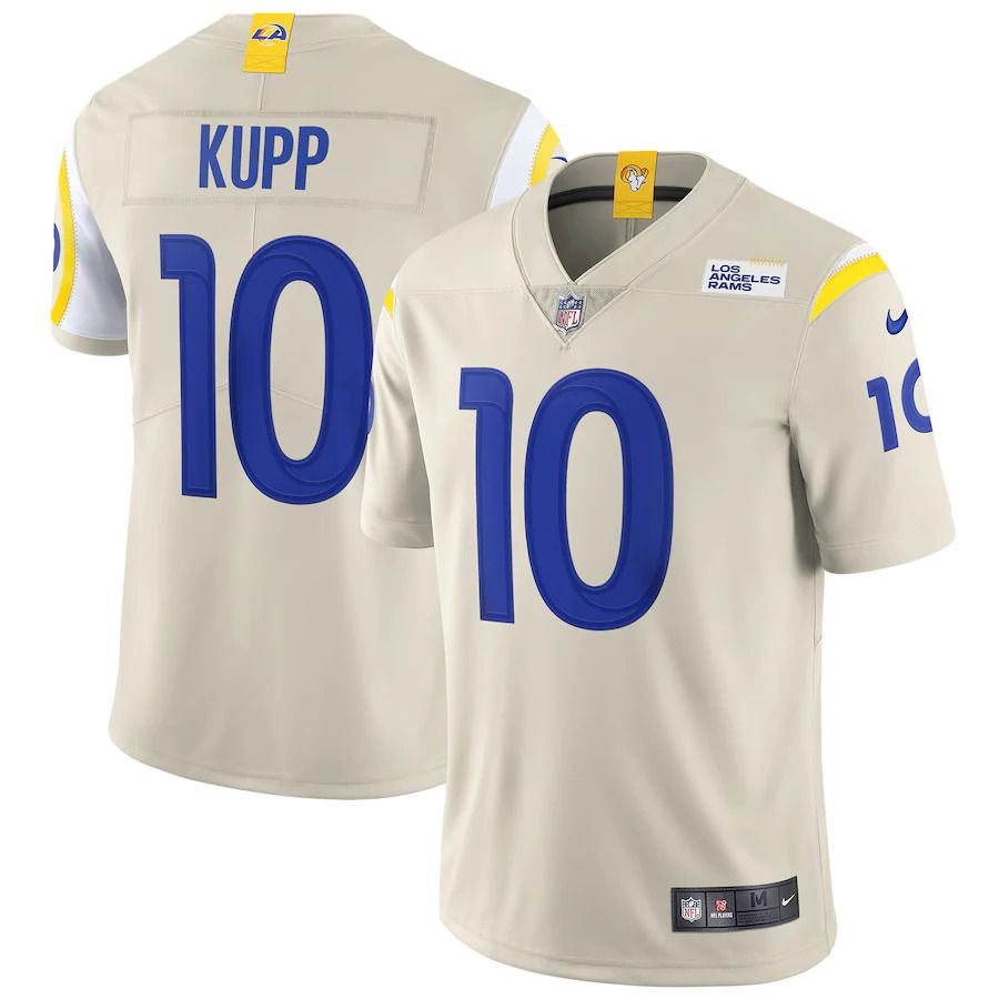 Men Los Angeles Rams 10 Cooper Kupp Nike Bone Vapor Limited NFL Jersey